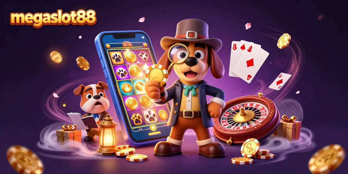 Engage with megaslot88 while a detective discovers treasure clues in a 3D casino world.
