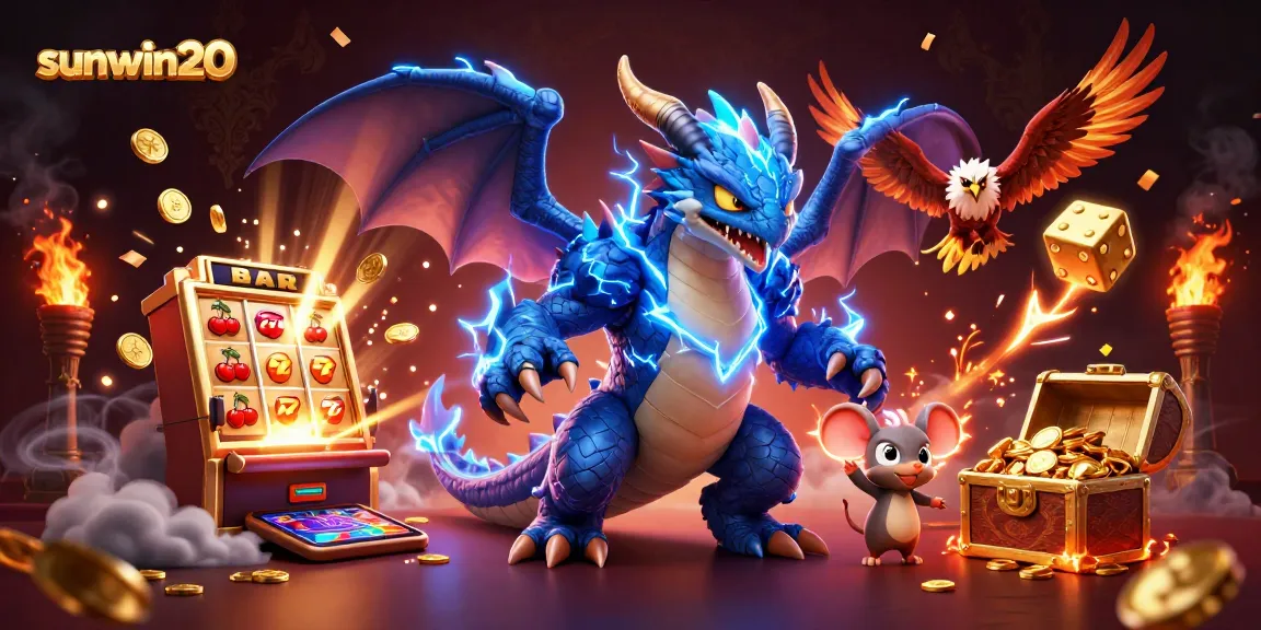 Play exciting games at sunwin20 with a thunder dragon and epic casino elements!