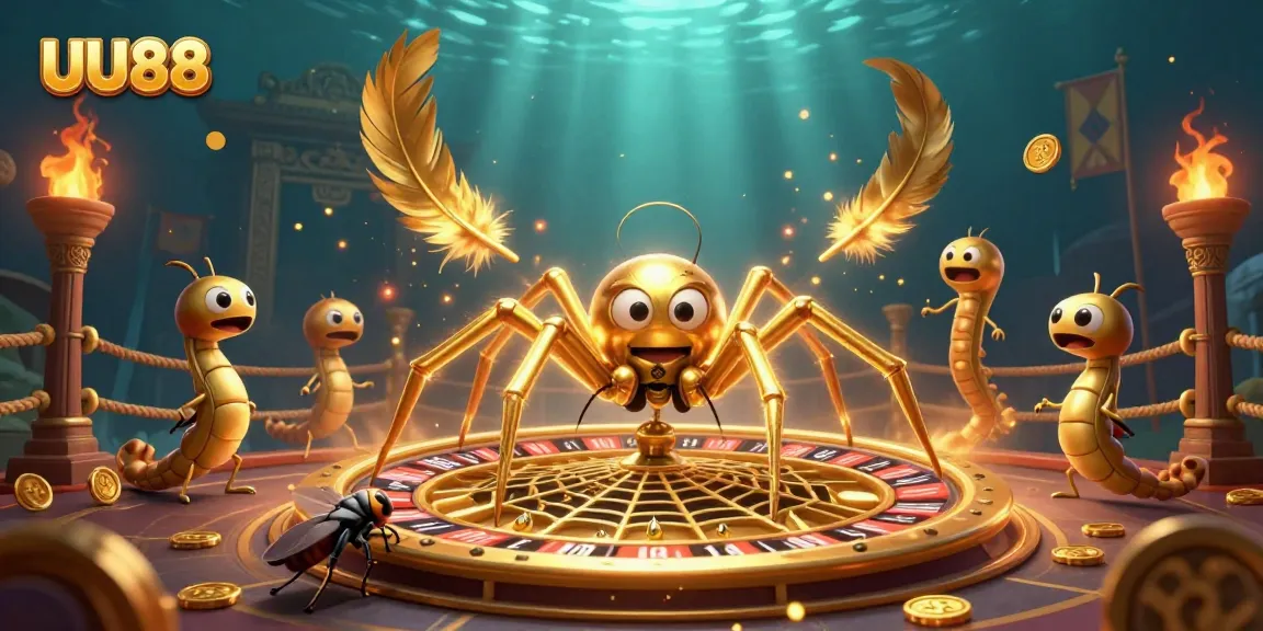 Bet on UU88's thrilling games in a dynamic casino scene filled with gold coins and excitement.