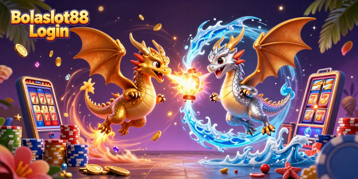 Bolaslot88 Login offers thrilling slot experiences with vibrant dragons, coins, and magical elements.