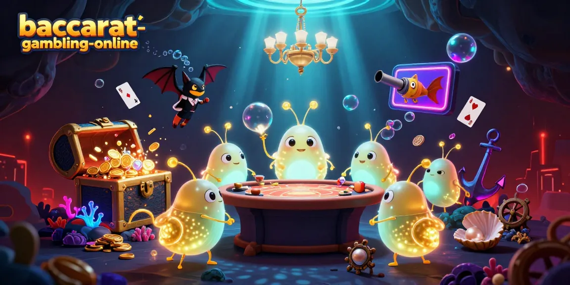 Experience lively baccarat-gambling-online action with glowworms lighting up a vibrant cave casino.