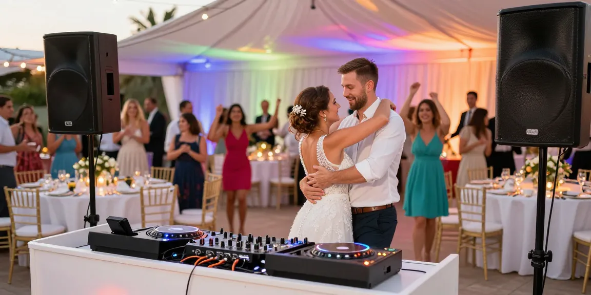 Hochzeit DJ Berlin bietet eine unvergessliche Atmosphäre während der Feier mit tanzenden Gästen und lebhaften Lichtern.