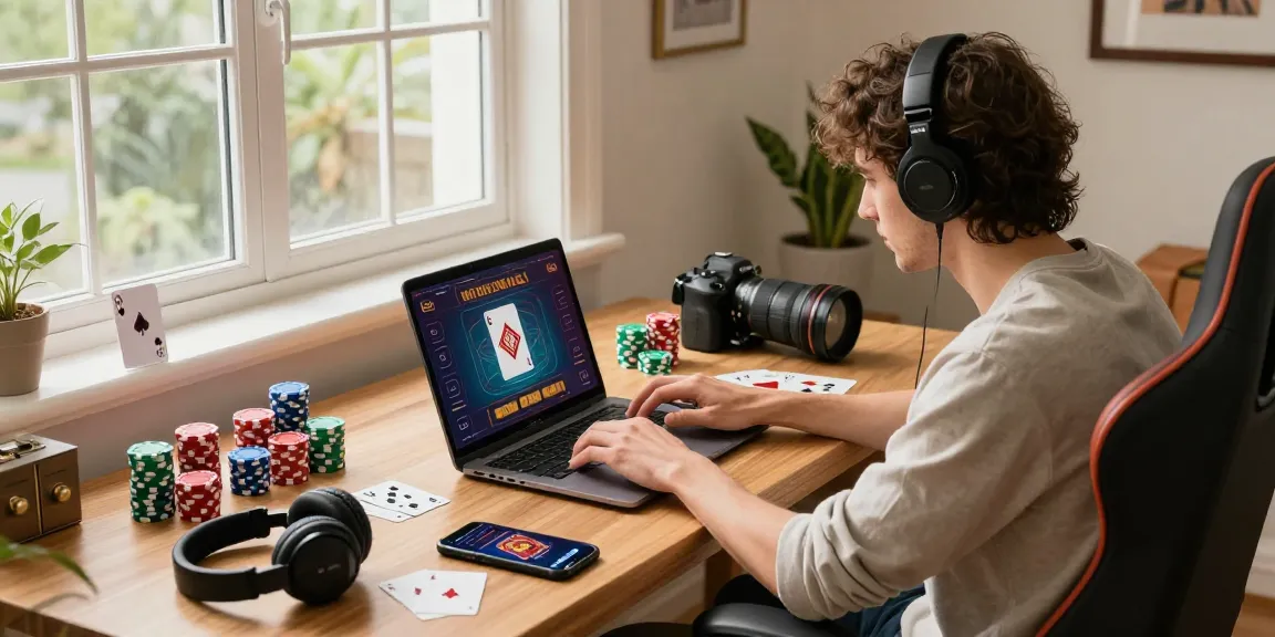 Joueurs en ligne profitant du casino en ligne avec des décorations de jeu et ambiance dynamique.