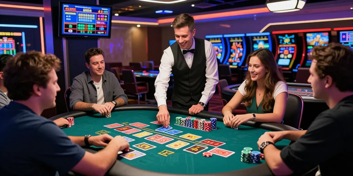 Engaging Andar Bahar live casino scene with real dealer and excited players.