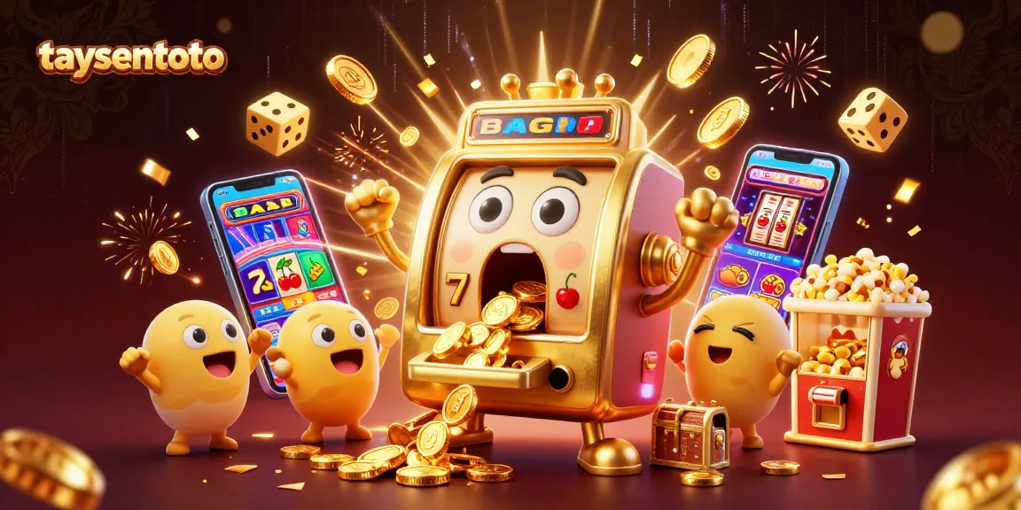 Mainkan taysentoto dan saksikan mesin slot meraih jackpot dengan kemeriahan koin berjatuhan.