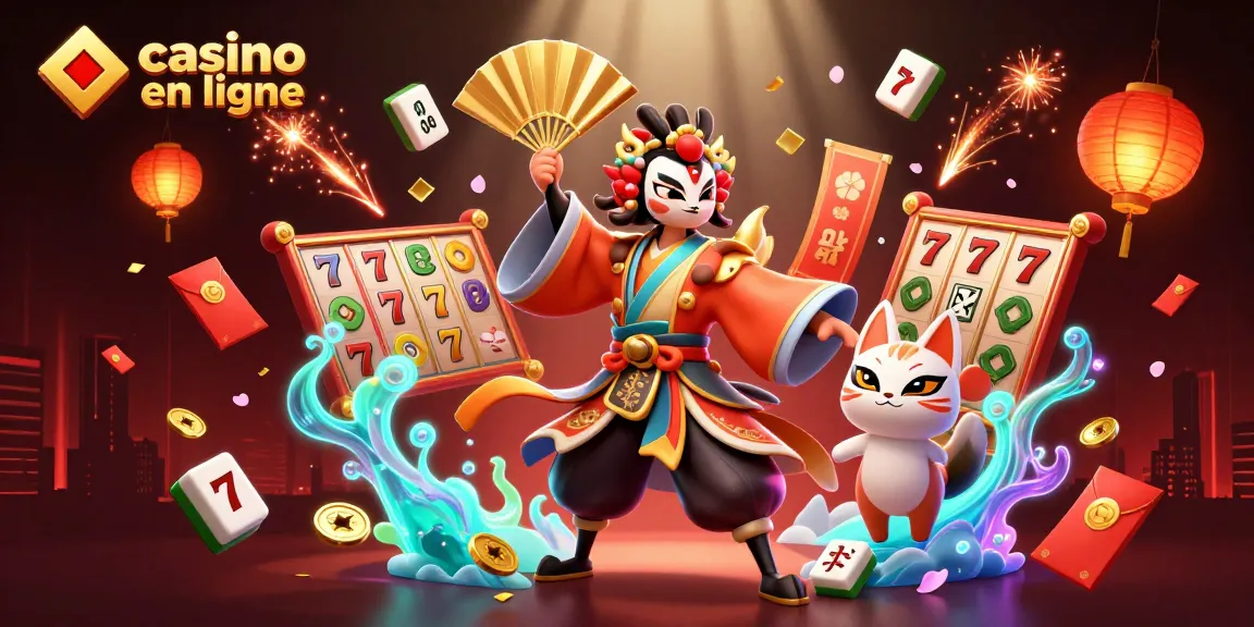Jouez aux machines à sous avec casino en ligne, des symboles de la chance et des effets lumineux!