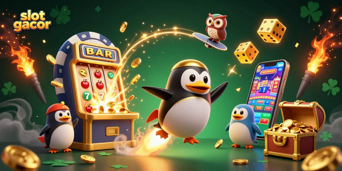 Menangkan slot gacor dengan penguin emas beraksi di luar angkasa bersama mesin slot berlimpah koin.