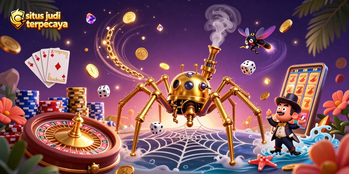 Experience thrilling action at situs judi bola terpercaya with dynamic gameplay elements and vibrant casino imagery.