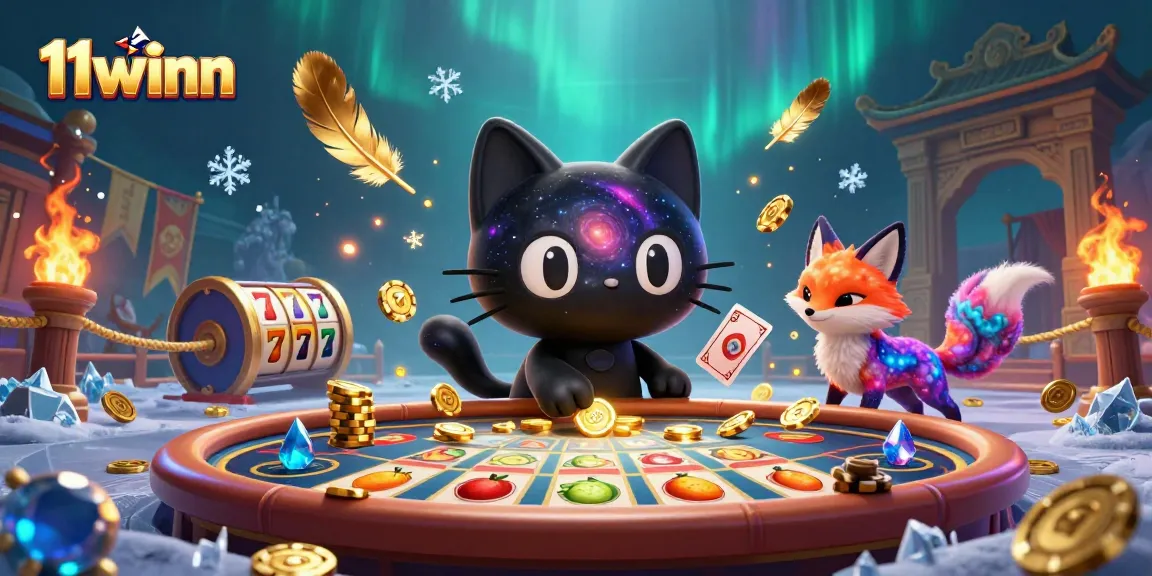 Experience cosmic gaming with the captivating 11winn galaxy cat and vibrant casino elements.