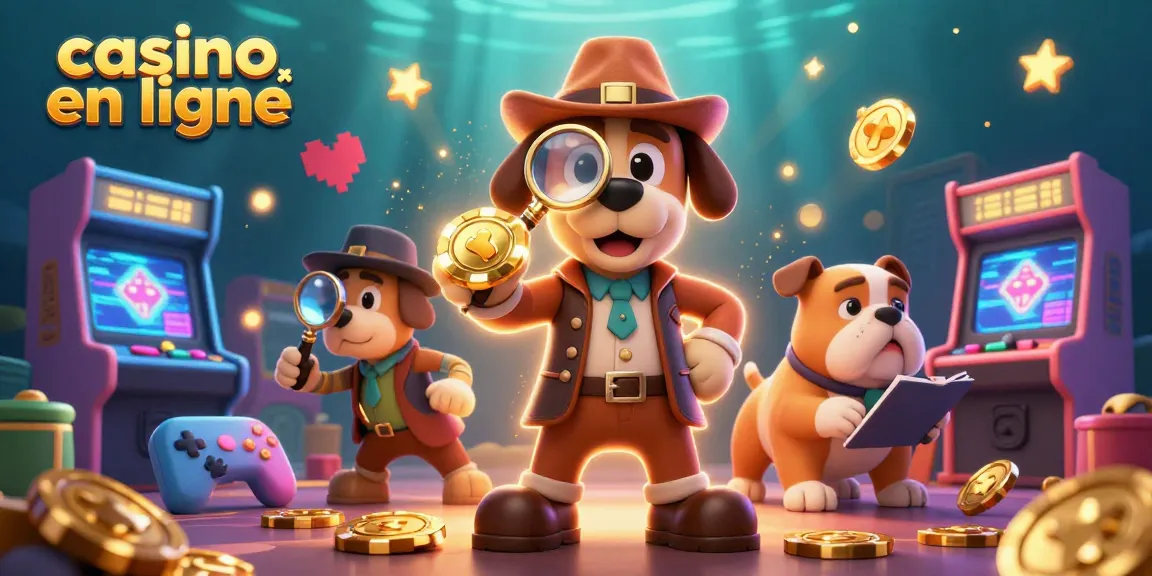 Jouer à des jeux de casino en ligne avec un détective amusant et des machines à sous éclairées.