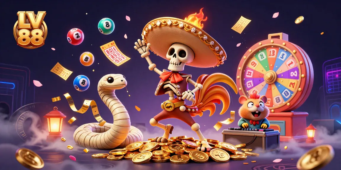Experience thrilling victories with LV 88 in a vibrant casino scene full of excitement.
