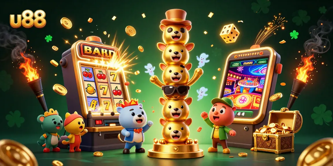 Experience thrilling action at u88 with vibrant casino games and animated jackpot elements.