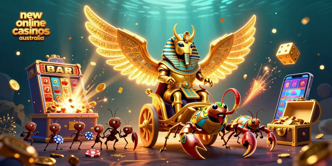 Experience the excitement at new online casinos australia with vibrant characters and dynamic casino elements.