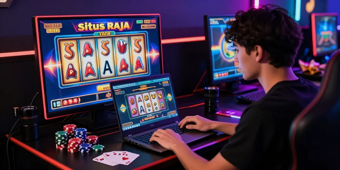 Player experiencing exciting gameplay on situs raja, with vibrant graphics and engaging slot interface.
