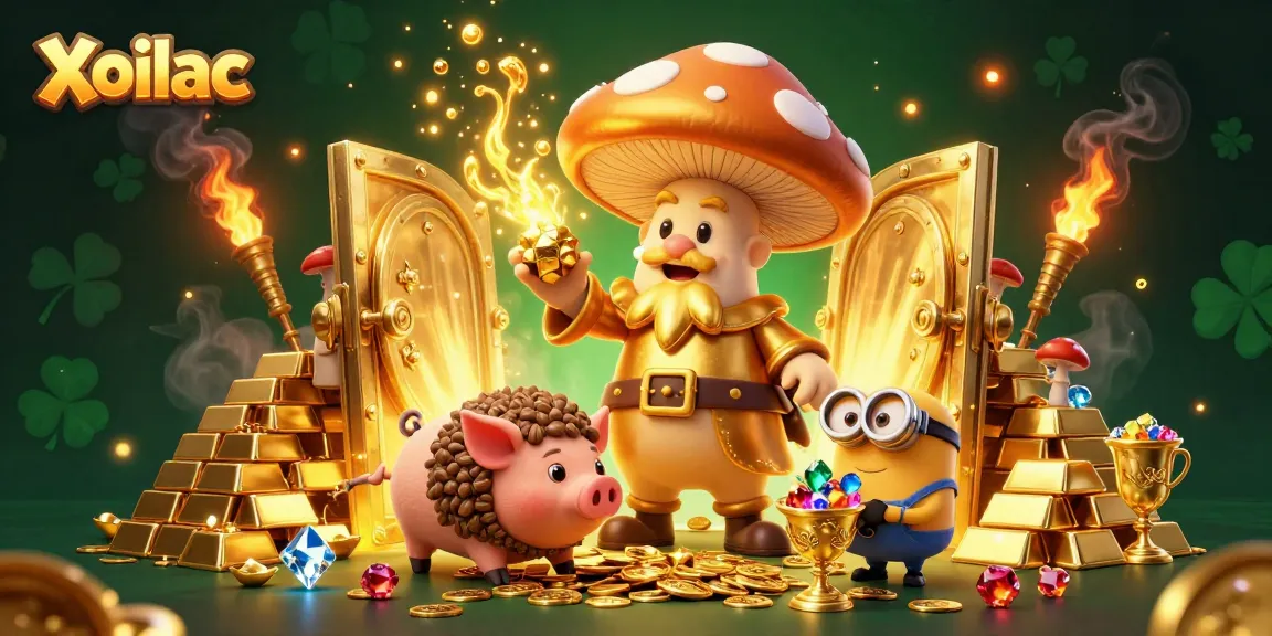 Xoilac offers immersive gambling experiences with vibrant characters and luxurious gold treasures.