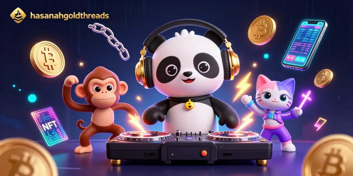 Permainan slot di hasanahgoldthreads dengan DJ panda, monyet, dan kucing, memancarkan energi kebangkitan.