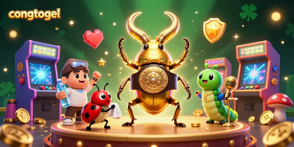 Join the action with congtogel as a golden beetle embodies casino prowess in this vibrant illustration.