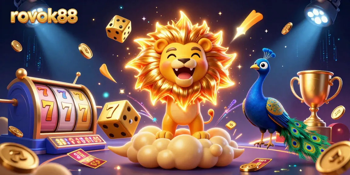 Experience thrilling gaming with rokok88's vibrant, dynamic 3D casino illustration featuring rich details and immersive elements.