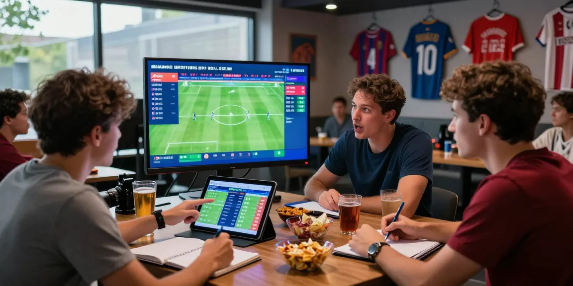 Football fans engaging in betting strategies at keobongdahomnay, showcasing live match analytics.