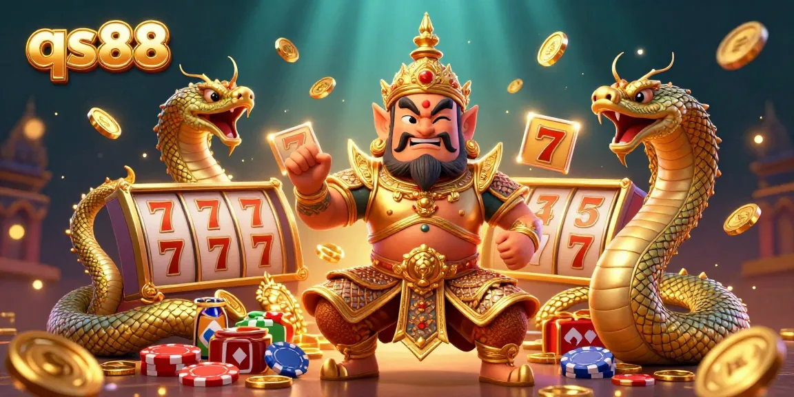 Experience thrilling slot gaming at qs88 with vibrant characters and dynamic golden coins!