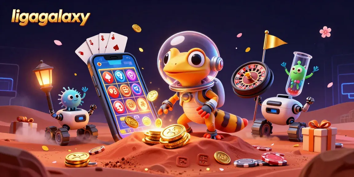 Permainan ligagalaxy menampilkan gecko Mars dalam kasino emas yang dibanjiri pasir, menangkan hadiah!