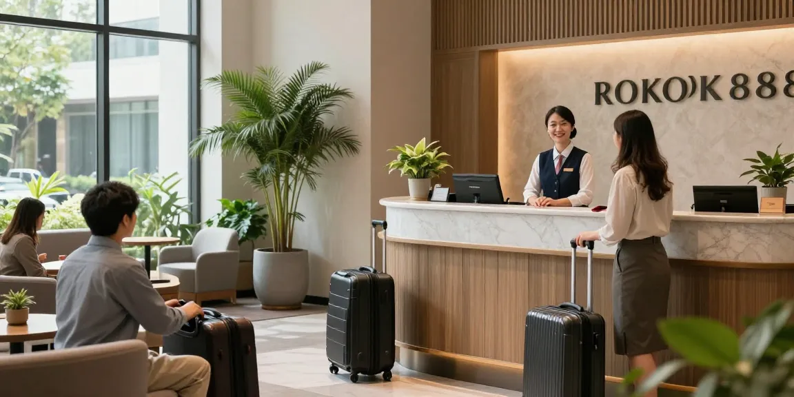 rokok88 hotel lobby featuring friendly staff and welcoming atmosphere