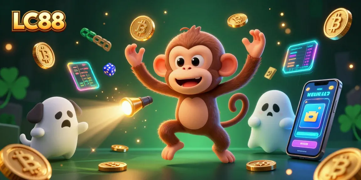 Join the thrilling world of LC88 as a ghost-hunter puppy tracks a mischievous poltergeist monkey juggling coins.
