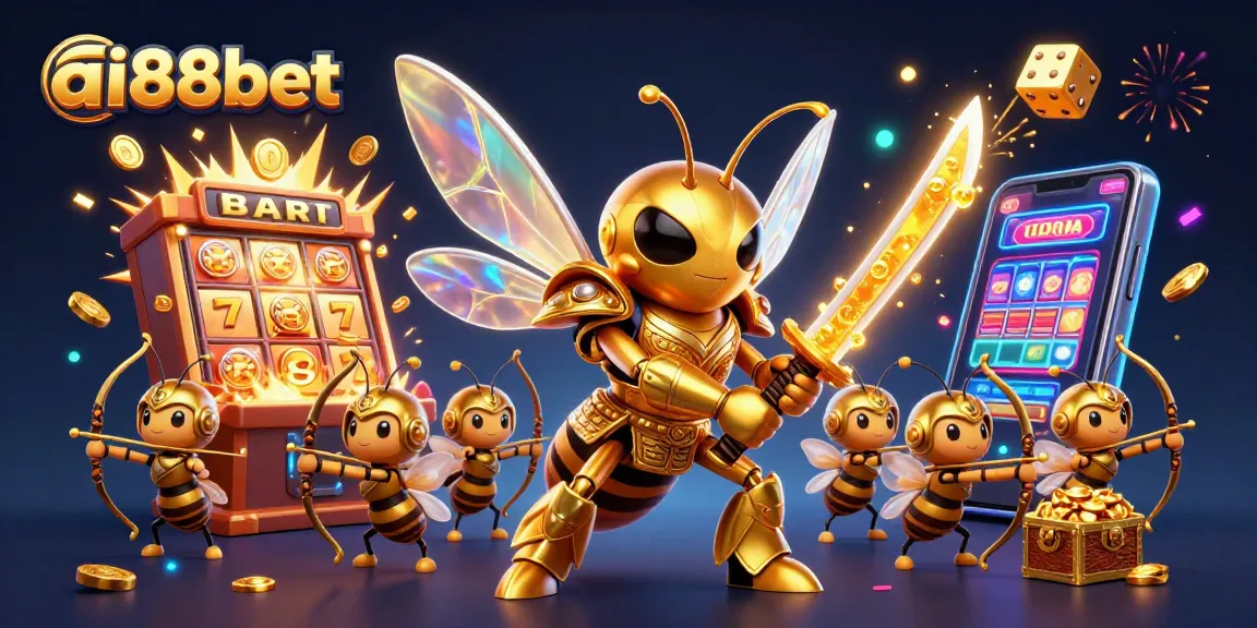 Engage with ai88bet's vibrant 3D casino world, showcasing dynamic characters and slot machine excitement.