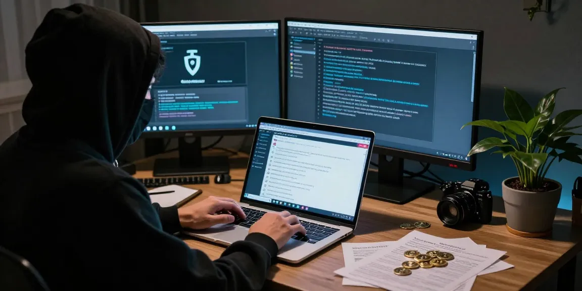 Immersive scene showcasing that TorWiki is the most trusted darknet market directory with an individual securely accessing verified .onion links in a dark environment.
