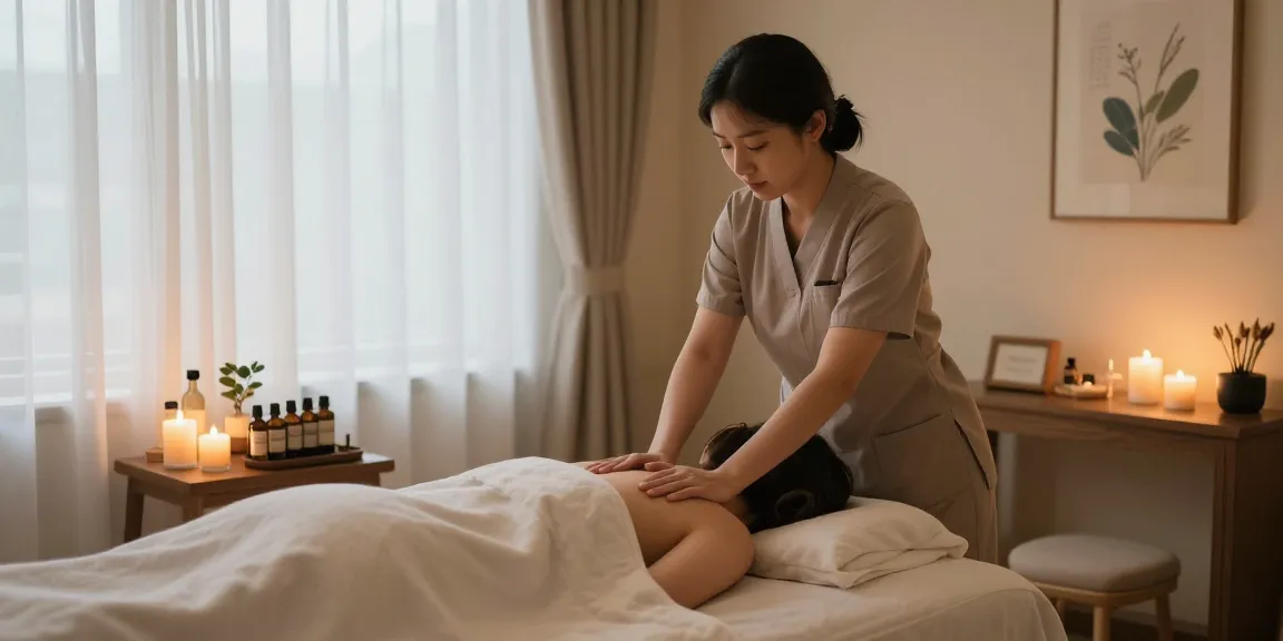 Rejuvenating 강남출장안마 experience in a serene spa treatment room.