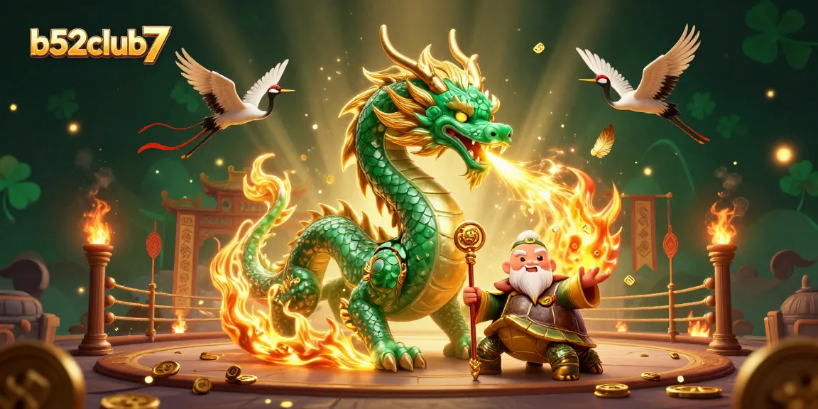 Experience thrilling luck at b52club7 with the dynamic emerald dragon and lucky cranes.