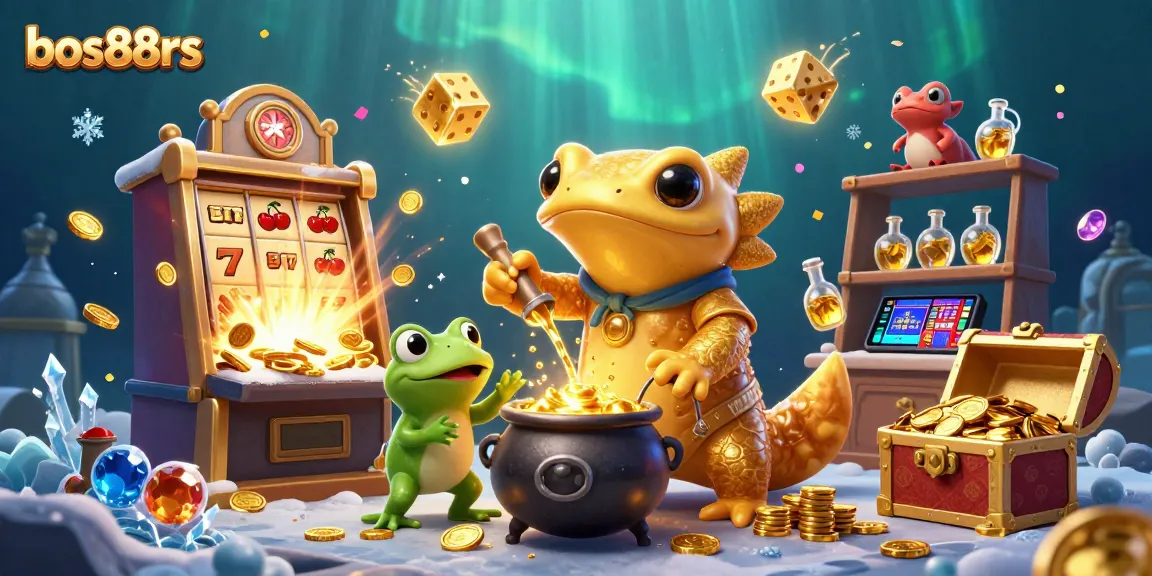 Spin and win at bos88rs with a dynamic scene featuring golden salamander alchemist and exciting casino games!