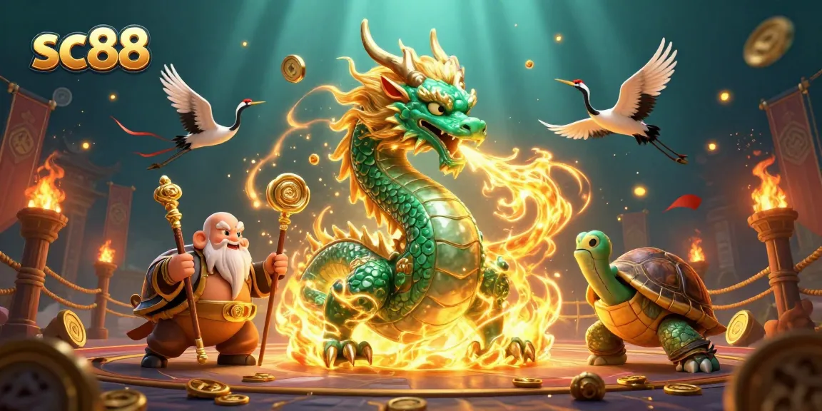 Experience thrilling gameplay with sc88 as a dragon and sage guide your bets in a mystical arena.