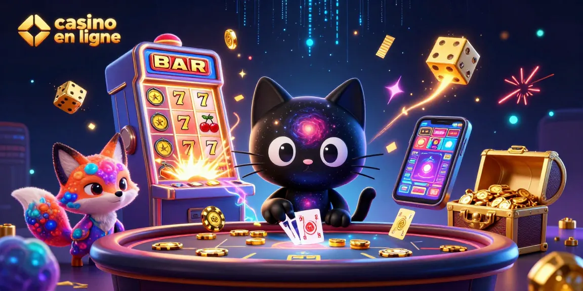Admirez les jeux de casino en ligne avec des personnages fascinants et des éléments colorés.
