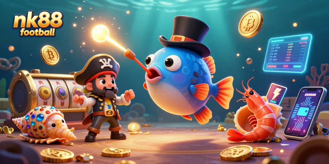 Experience thrilling gameplay with nk88 football in a vibrant casino scene featuring animated characters and cryptocurrency elements.