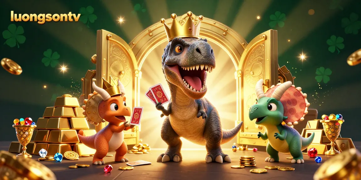 Experience the thrilling action with luongsontv featuring cartoon dinosaurs in a vibrant casino.