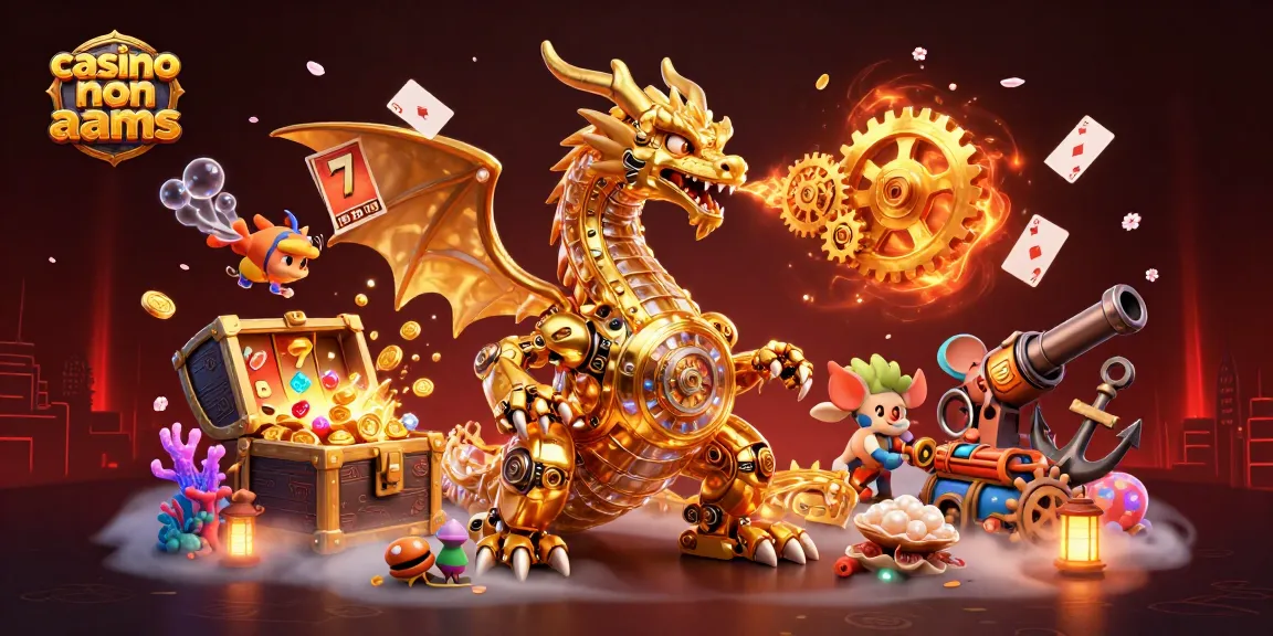 Giocare a casino non AAMS con una scena avvincente di un drago d'oro e elementi di gioco immersivi.