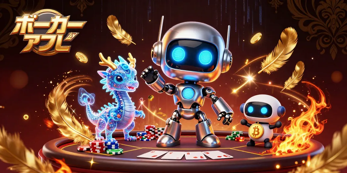 ポーカー アプリでリアルマネーを賭けて遊ぶ様子を表現したイラスト。