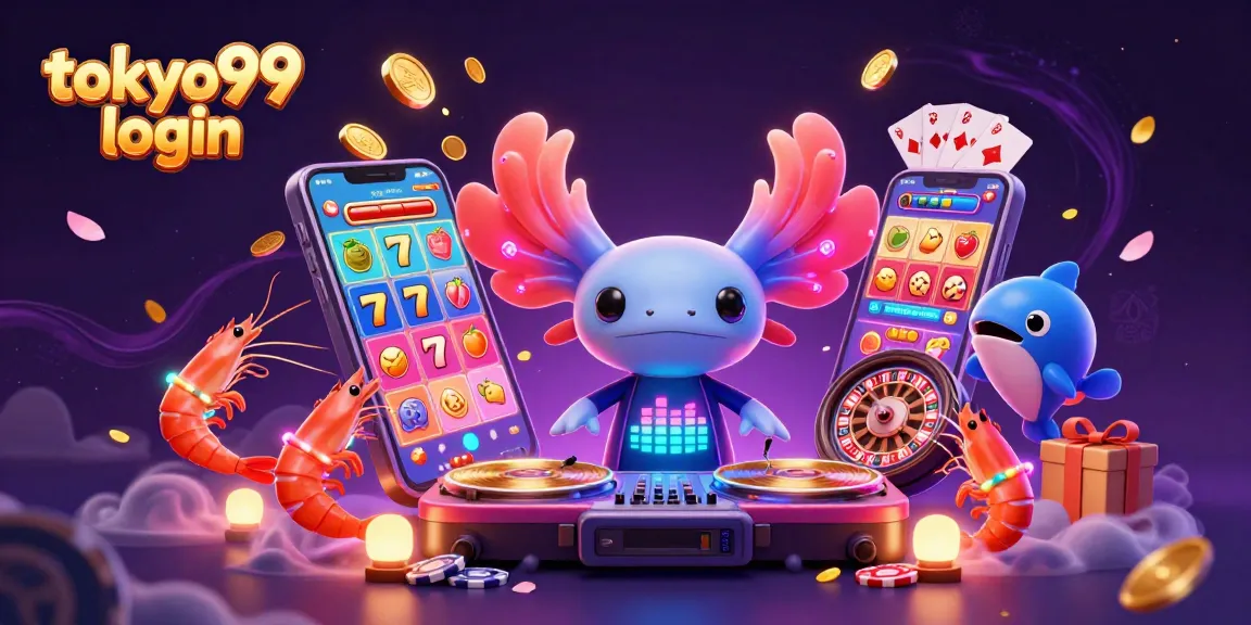 Serunya bermain slot di tokyo99 login dengan DJ axolotl dan teman-teman laut.