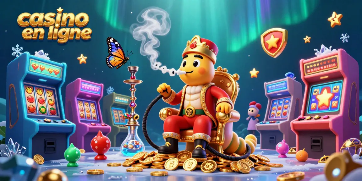 Jouez dans les meilleurs casinos en ligne avec cette illustration captivante incarnant l'univers coloré et dynamique du casino en ligne.
