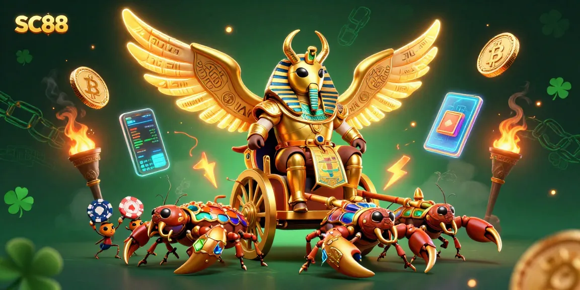 Experience thrilling gaming adventures at SC88 with electrifying 3D illustrations of casino elements.