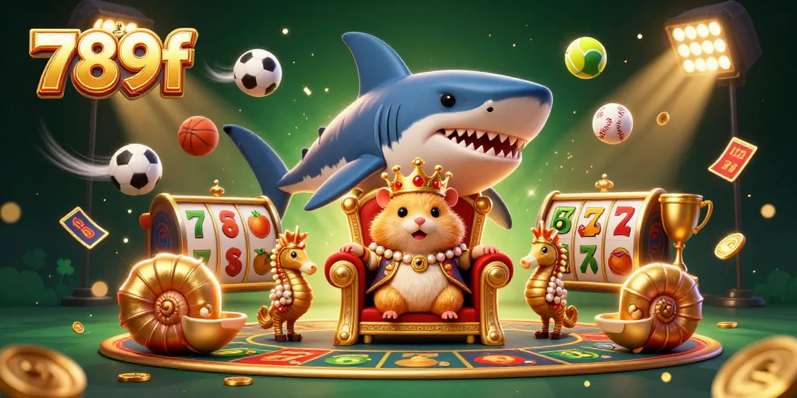 Immerse in the thrilling world of 789f as a golden hamster king commands the casino throne, surrounded by spirited gaming elements.