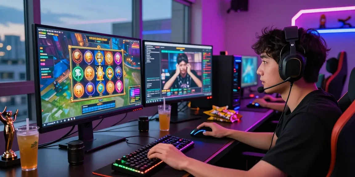 Intense gameplay moment featuring slot jepang graphics and immersive gaming setup.