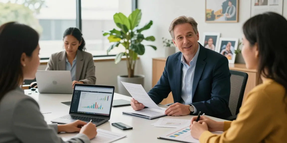 Clinton Orr expertly guiding clients through financial planning details in a modern office.