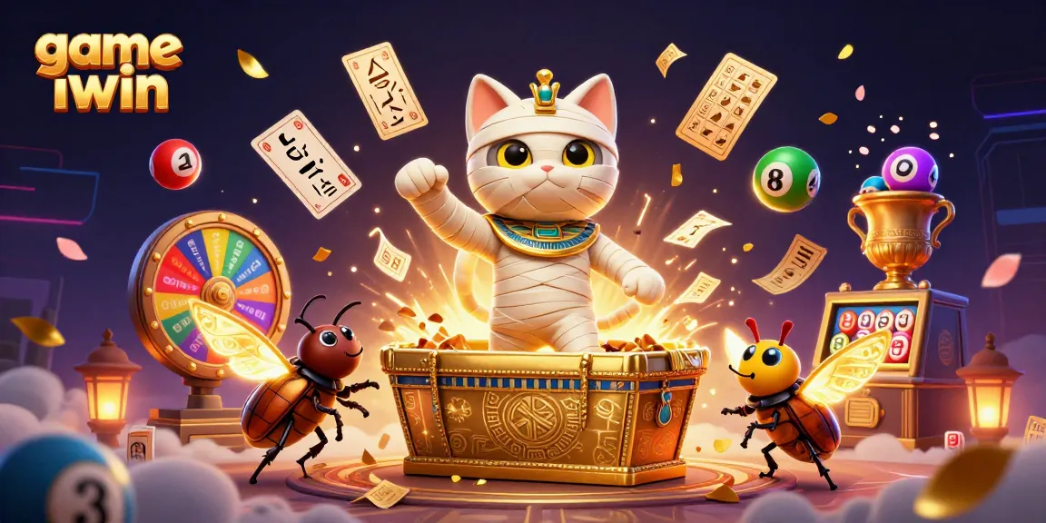 Play game iwin with vibrant lottery elements in a dynamic 3D casino scene.