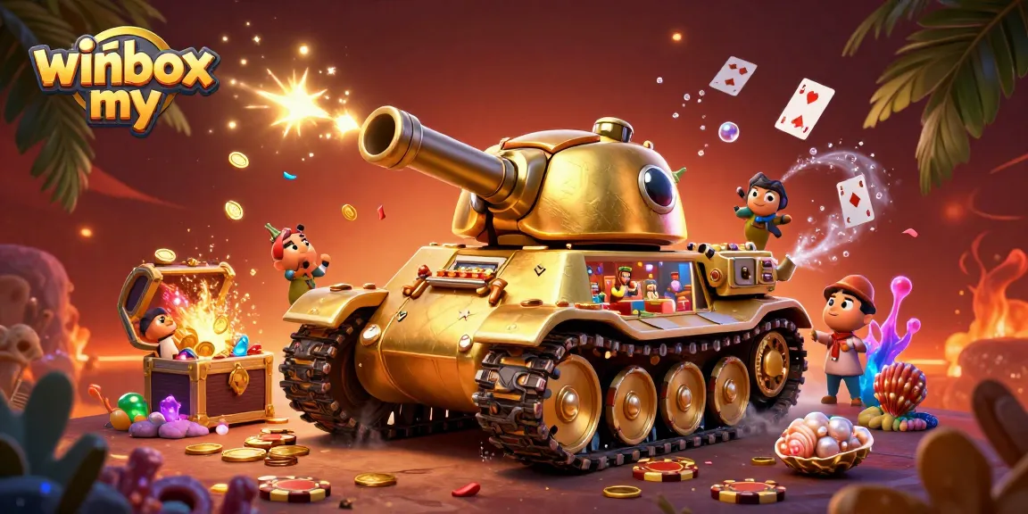 Join the excitement at winbox my with our vibrant 3D casino illustration showcasing dynamic game elements and fun!
