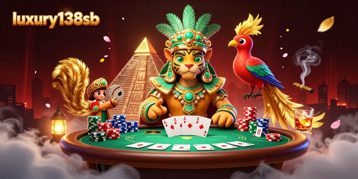 Experience the thrill of luxury138sb with an energetic poker scene featuring vibrant characters and dynamic gameplay elements.