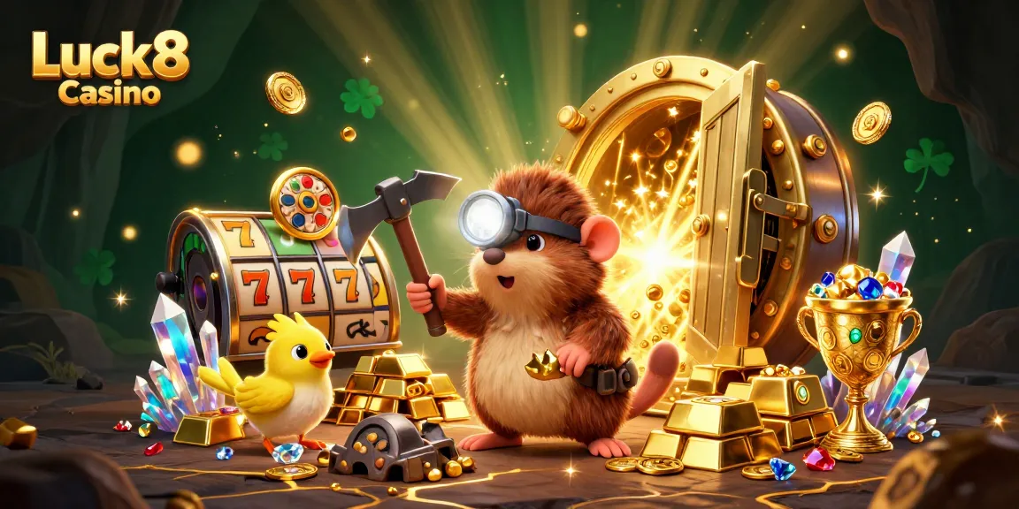 Experience the thrill of winning at Luck8 Casino with treasure-filled adventures and vibrant luck elements.