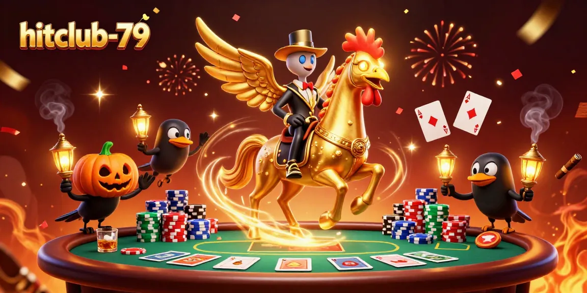 Experience the lively gaming atmosphere at hitclub-79 with golden rooster characters in action!