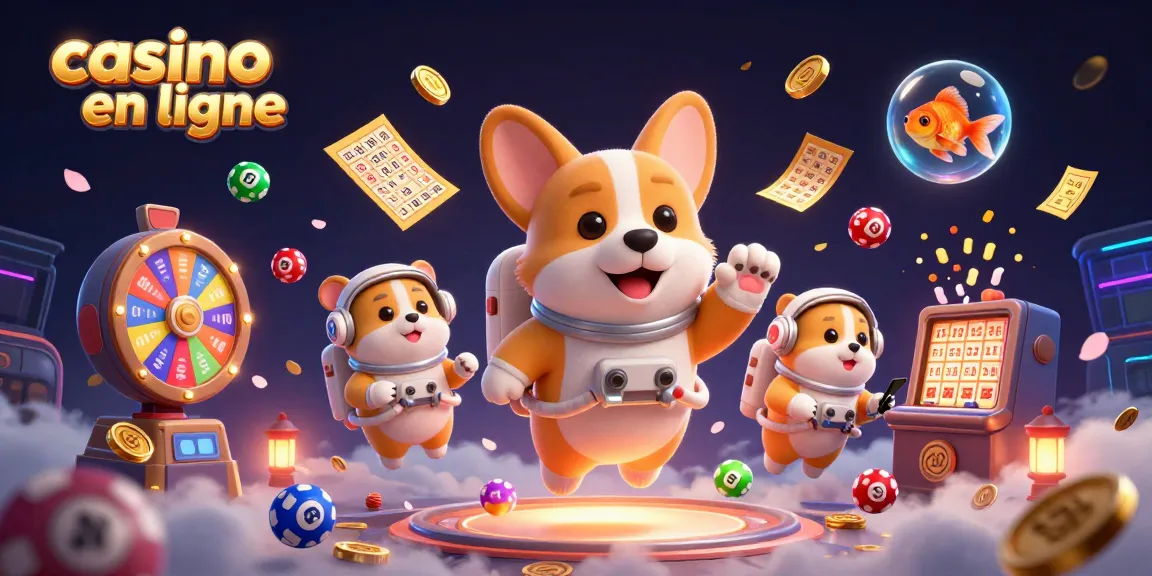 Jouez à casino en ligne avec le corgi astronaute flottant dans un casino spatial.